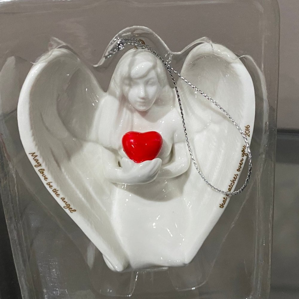 2016 New Valentines Christmas American Greetings ANGEL LOVE Porcelain Ornament